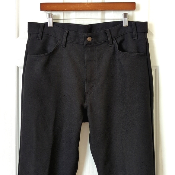 Levi's 90's Vintage Classic Relaxed Straight Leg Polyester Pants Black 36 x 30 - Picture 2 of 14
